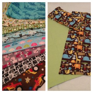 $20 Set of 5 custom burp cloths (sorry dog and jungle animals sold out)